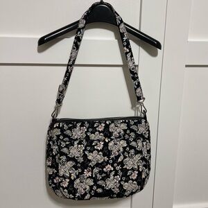 Vera Bradley Black and White Floral Shoulder Bag